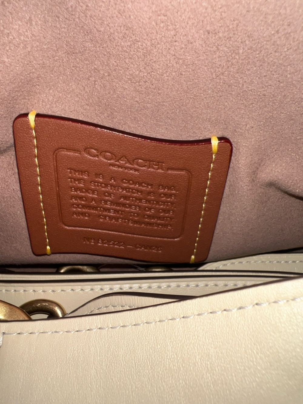 Coach Tabby Twisted Shoulder Bag, color moonlight. NWT - Picture 3 of 5